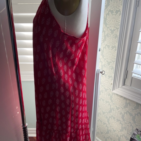 Old Navy Red Printed Spaghetti Strap Dress size L - Picture 6 of 9